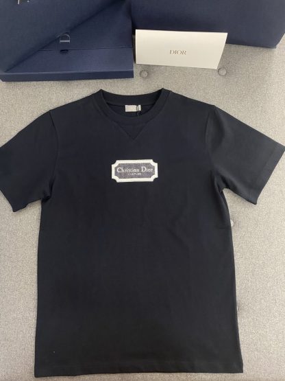 Replica Christian Dior Couture Relaxed-Fit T-Shirt Black Cotton Jersey for Men #3301