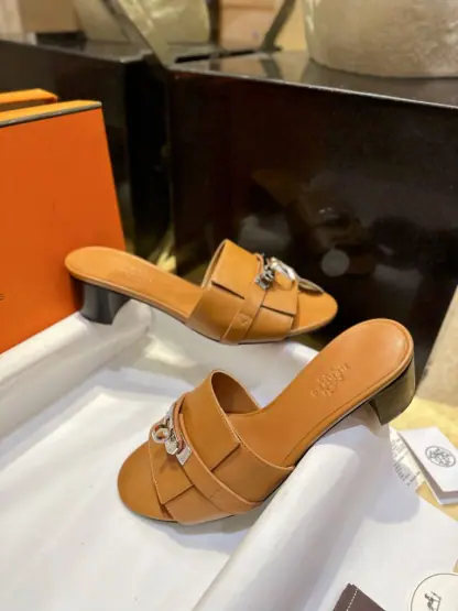  Hermes Women's GIGI 50 Sandal Naturel CalfSkin #3335 - Image 11