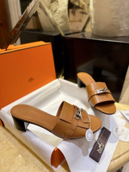  Hermes Women's GIGI 50 Sandal Naturel CalfSkin #3335 - Image 12