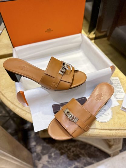  Hermes Women's GIGI 50 Sandal Naturel CalfSkin #3335 - Image 13
