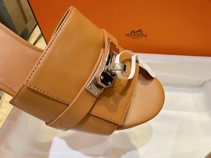  Hermes Women's GIGI 50 Sandal Naturel CalfSkin #3335 - Image 5