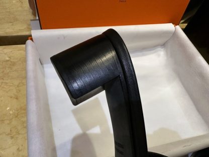  Hermes Women's GIGI 50 Sandal Black CalfSkin #3336 - Image 5