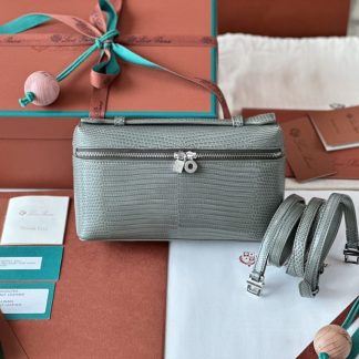 Replica Loro Piana Extra Pocket L19 Lizard Leather Bag #3058