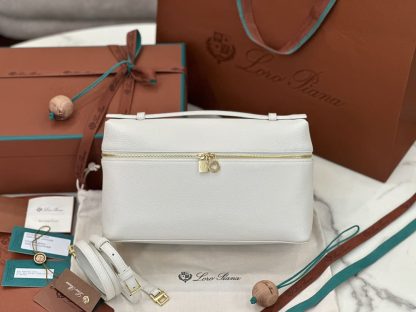  Loro Piana Extra Poket L27 Bags Calfskin Gold #3005 - Image 2