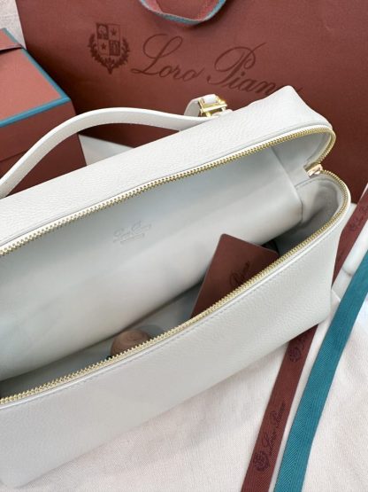  Loro Piana Extra Poket L27 Bags Calfskin Gold #3005 - Image 4