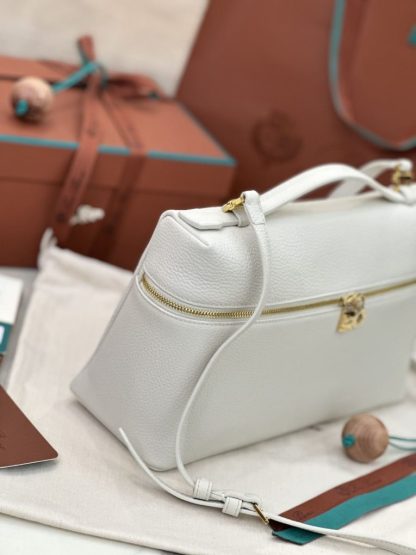  Loro Piana Extra Poket L27 Bags Calfskin Gold #3005 - Image 6