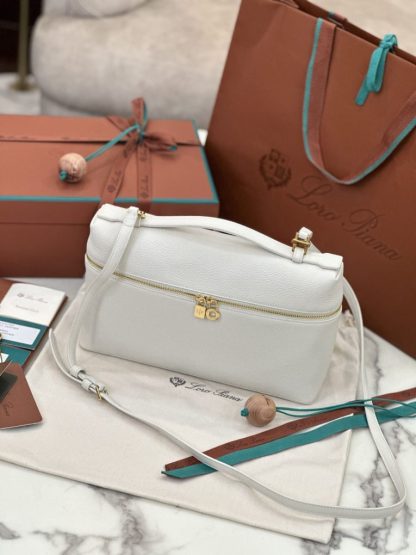  Loro Piana Extra Poket L27 Bags Calfskin Gold #3005 - Image 9