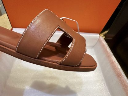  Hermes Women's Oran Sandal Flat CalfSkin #3333 - Image 13