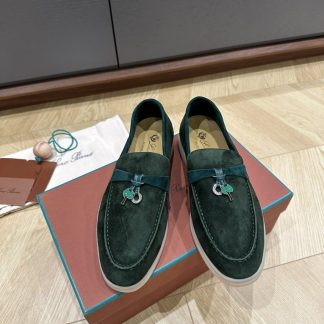 Replica Loro Piana Summer Charms Walk Moccasin Women's Suede Loafer #3176