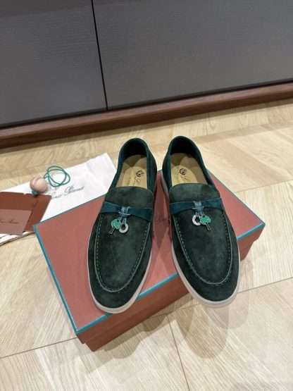 Replica Loro Piana Summer Charms Walk Moccasin Women's Suede Loafer #3176