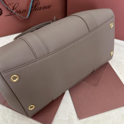  Loro Piana Loom bag L32 Women Tote Fossil Grained Calfskin #3353 - Image 8