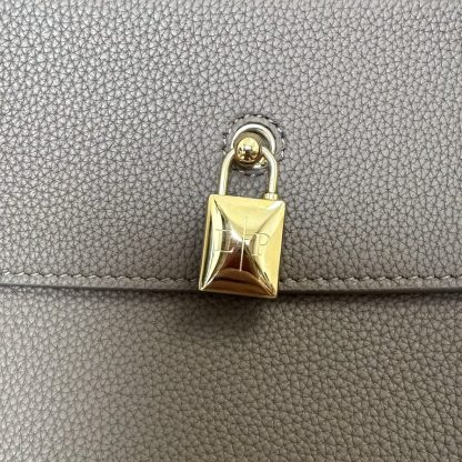  Loro Piana Loom bag L32 Women Tote Fossil Grained Calfskin #3353 - Image 5