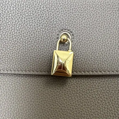  Loro Piana Loom bag L32 Women Tote Fossil Grained Calfskin #3353 - Image 5