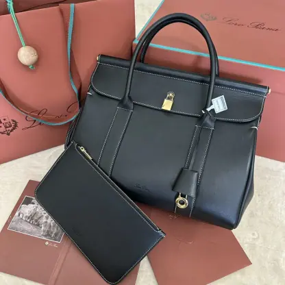  Loro Piana Loom bag L32 Women Tote Smooth Calfskin #3346 - Image 6