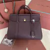 Replica Loro Piana Loom bag L32 Women Tote Azuki Beans Grained Calfskin #3348