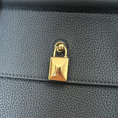  Loro Piana Loom bag L32 Women Tote Navy Blue Grained Calfskin #3347 - Image 3