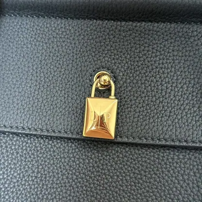  Loro Piana Loom bag L32 Women Tote Navy Blue Grained Calfskin #3347 - Image 3