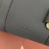  Loro Piana Loom bag L32 Women Tote Navy Blue Grained Calfskin #3347 - Image 4