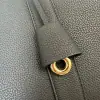  Loro Piana Loom bag L32 Women Tote Navy Blue Grained Calfskin #3347 - Image 9