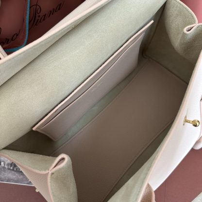  Loro Piana Loom bag L32 Women Tote Creamed Honey Grained Calfskin #3351 - Image 4