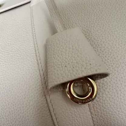 Loro Piana Loom bag L32 Women Tote Creamed Honey Grained Calfskin #3351 - Image 6