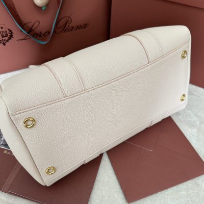  Loro Piana Loom bag L32 Women Tote Creamed Honey Grained Calfskin #3351 - Image 7
