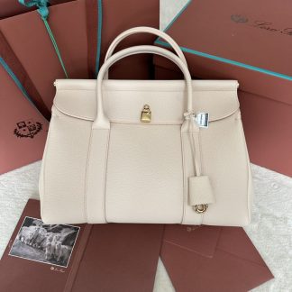 Replica Loro Piana Loom bag L32 Women Tote Creamed Honey Grained Calfskin #3351