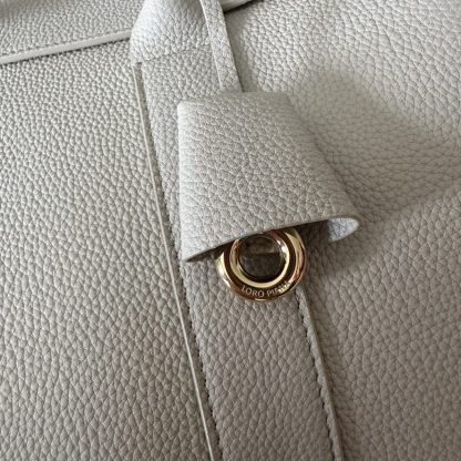  Loro Piana Loom bag L32 Women Tote Light Travertine Grained Calfskin #3350 - Image 4