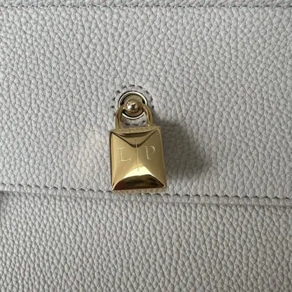  Loro Piana Loom bag L32 Women Tote Light Travertine Grained Calfskin #3350 - Image 6