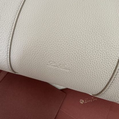  Loro Piana Loom bag L32 Women Tote Light Travertine Grained Calfskin #3350 - Image 9