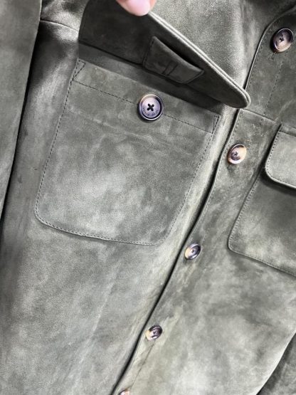  Loro Piana Loro Piana Overshirt Men's Leather Jacket #3279 - Image 15