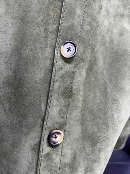  Loro Piana Loro Piana Overshirt Men's Leather Jacket #3279 - Image 16
