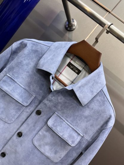  Loro Piana Loro Piana Overshirt Men's Leather Jacket #3278 - Image 2