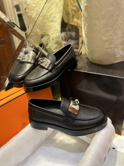  Hermes Women's Kelly Buckle Hot Loafer CalfSkin #3338 - Image 13