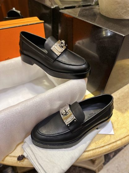  Hermes Women's Kelly Buckle Hot Loafer CalfSkin #3338 - Image 15