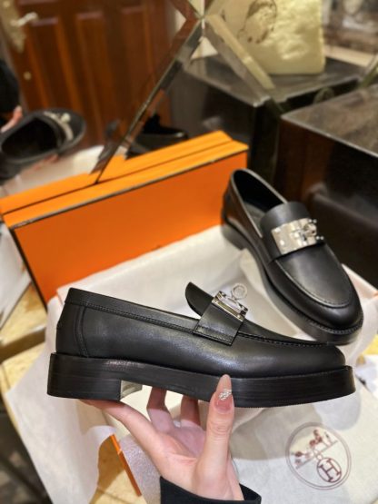 Hermes Women's Kelly Buckle Hot Loafer CalfSkin #3338 - Image 16
