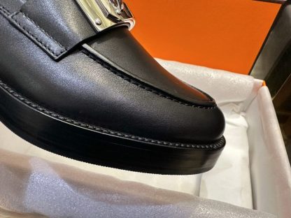  Hermes Women's Kelly Buckle Hot Loafer CalfSkin #3338 - Image 9