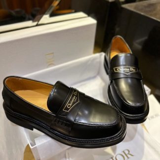 Replica Dior Boy Loafer Black Brushed Calfskin For Women 2024 #3319