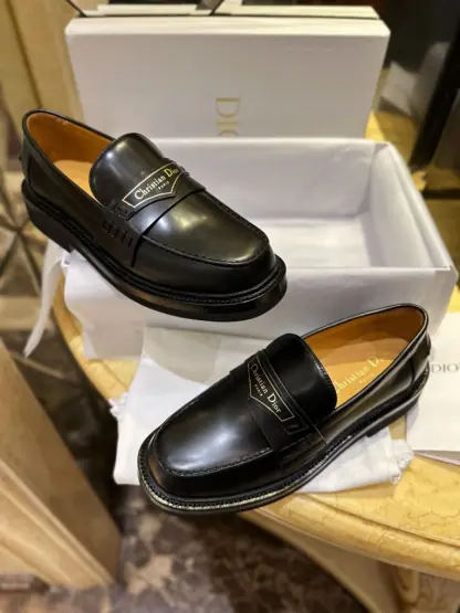  Dior Boy Loafer Black Brushed Calfskin For Women 2024 #3319 - Image 16
