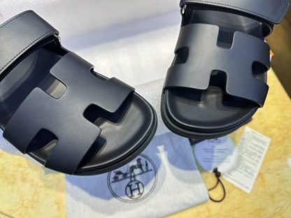 Hermes Women's Chypre Sandal Black CalfSkin #3332 - Image 5