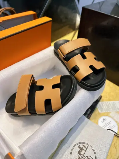Hermes Women's Chypre Sandal Classic CalfSkin #3331 - Image 13