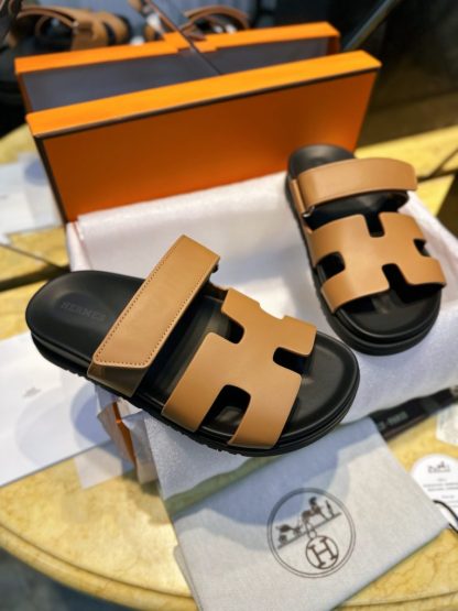 Replica Hermes Women's Chypre Sandal Classic CalfSkin #3331