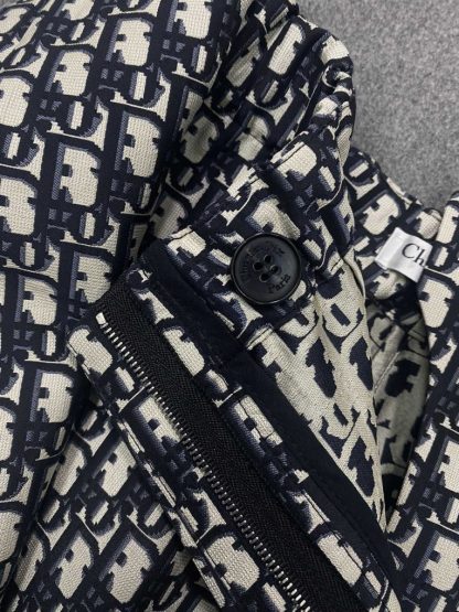  Dior Women Skirt Skort Blue and Ecru Technical Taffeta Jacquard with Dior Oblique Motif #3299 - Image 14