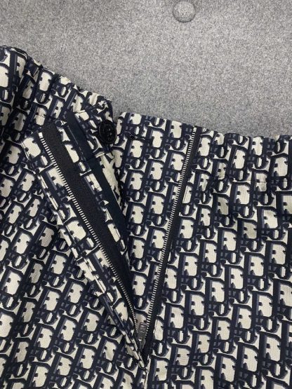  Dior Women Skirt Skort Blue and Ecru Technical Taffeta Jacquard with Dior Oblique Motif #3299 - Image 17