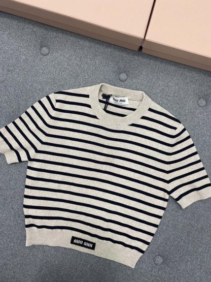  Miu Miu Cotton crew-neck sweater with Skirt set 2024 #3317 - Image 33