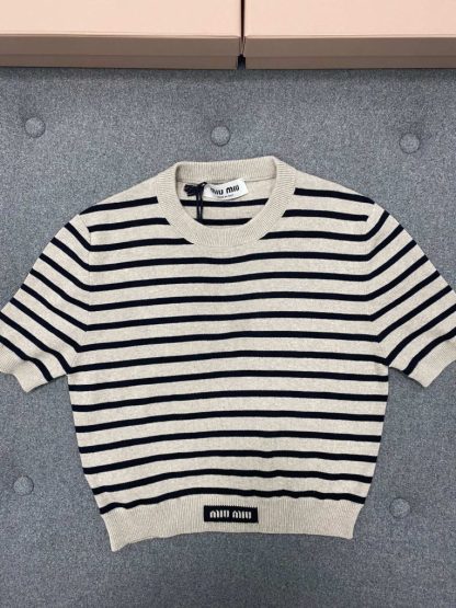  Miu Miu Cotton crew-neck sweater with Skirt set 2024 #3317 - Image 27