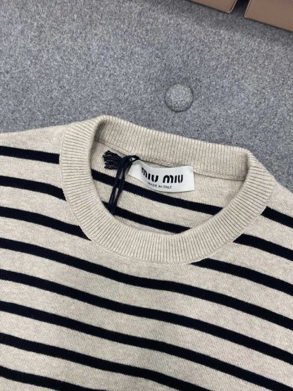  Miu Miu Cotton crew-neck sweater with Skirt set 2024 #3317 - Image 20