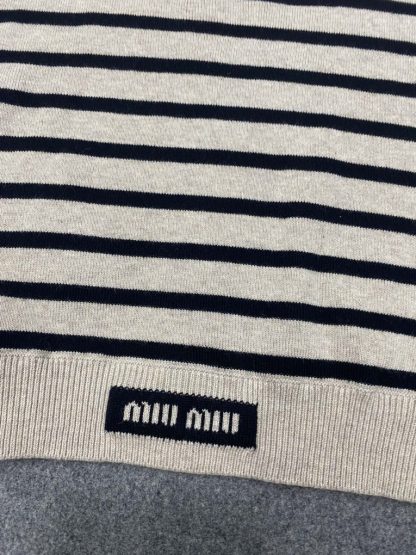  Miu Miu Cotton crew-neck sweater with Skirt set 2024 #3317 - Image 22