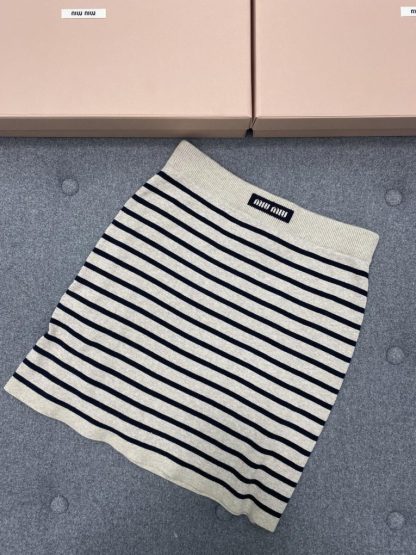  Miu Miu Cotton crew-neck sweater with Skirt set 2024 #3317 - Image 18