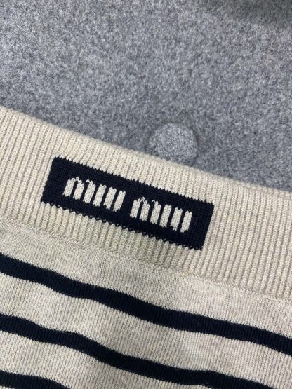  Miu Miu Cotton crew-neck sweater with Skirt set 2024 #3317 - Image 9